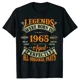 thumbnail image 1 of Camiseta divertida del 59.º aniversario, leyendas vintage nacidas en 1965, camisetas de 59 años, estilo veraniego, algodón gráfico, idea de regalo de cumpleaños para hombre, 1 of 7