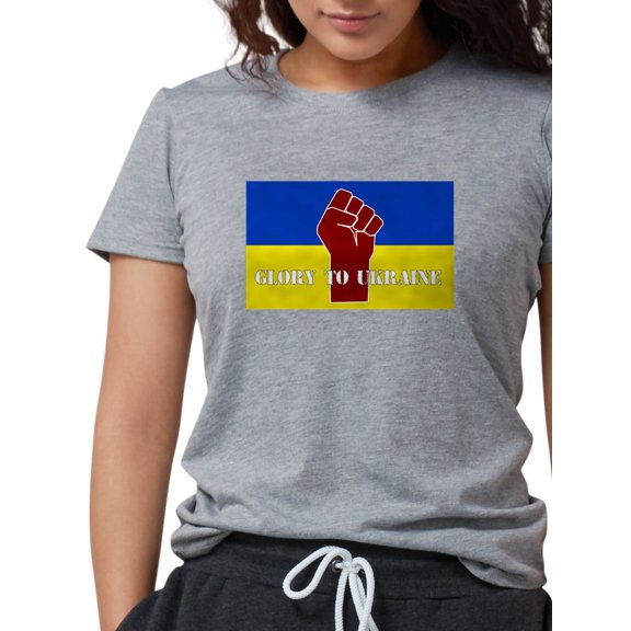 CafePress - Glory To Ukraine T Shirt - Womens Tri-blend T-Shirt