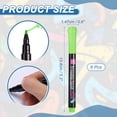 thumbnail image 2 of Uxcell Liquid Chalk Markers, 6Pcs Whiteboard Markers Fine Tip Dry Wipe Pens Colorful Wet Erase Chalk for Whiteboard LED Note Board Blackboard Planning Glass, Green, 2 of 6