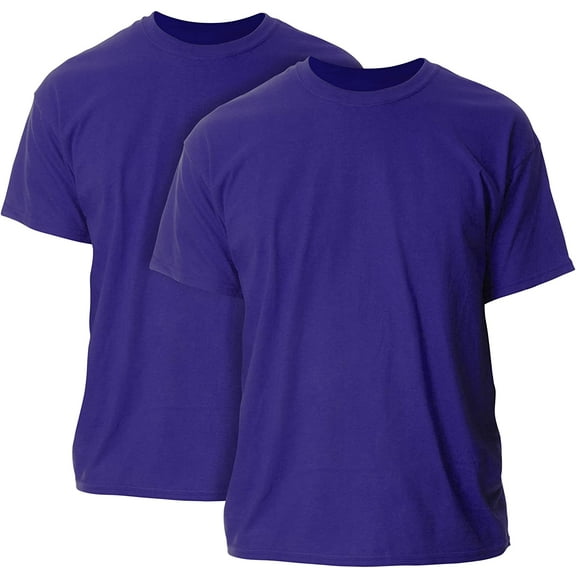 Gildan Mens Heavy Cotton T-Shirt
, 2XL, Purple (Pack of 2) 2 Purple