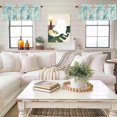thumbnail image 4 of Teal Sea Turtle Starfish Valance Curtain Summer Beach Coral Shell Blue Window Valances Rod Pocket Short Curtains Window Treatments for Kitchen Bedroom Bathroom Laundry 54" x 18", 4 of 9