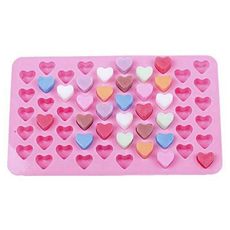 homEdge 15-Cavity Dimpled Heart Shape Chocolate Mold, Silicone Dimpled  Valentine Heart Chocolate Gummy and Candy Mold