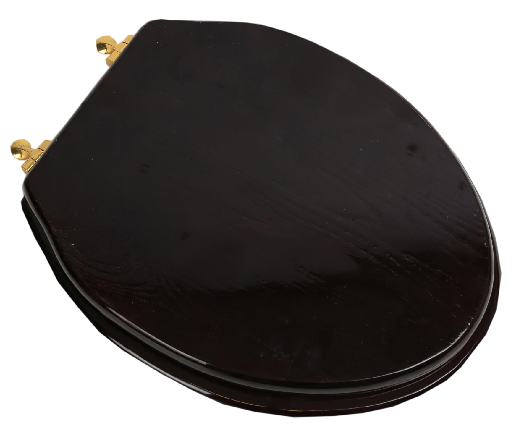 BathDecor Dark Brown Oak Finish Designer Solid Elongated Oak Wood