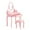 Pink, variant on Tcbosik Princess Style Vanity Table Set with Stool, LED Lighted Mirror Makeup Desk with Storage Drawers and Open Boxes, Detachable Mirror for Desk Use, Cute Bedroom Vanity, Orange