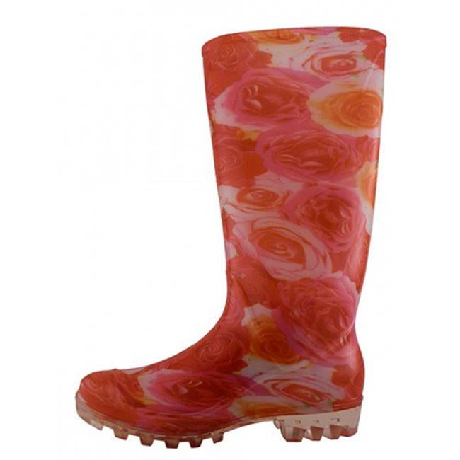 rose rain boots
