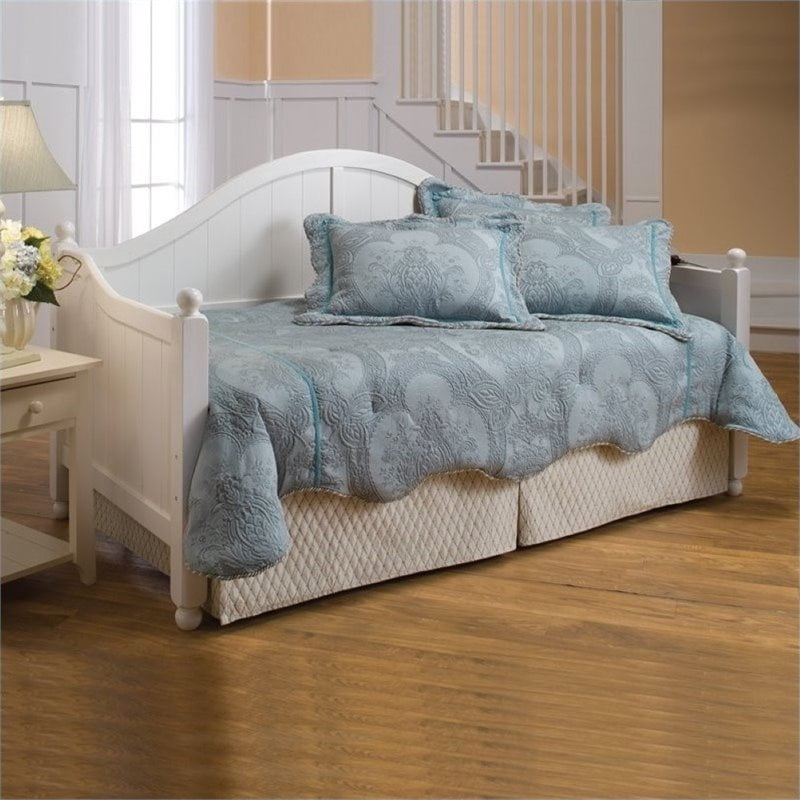 Bowery Hill Twin Wood Daybed with Trundle in White