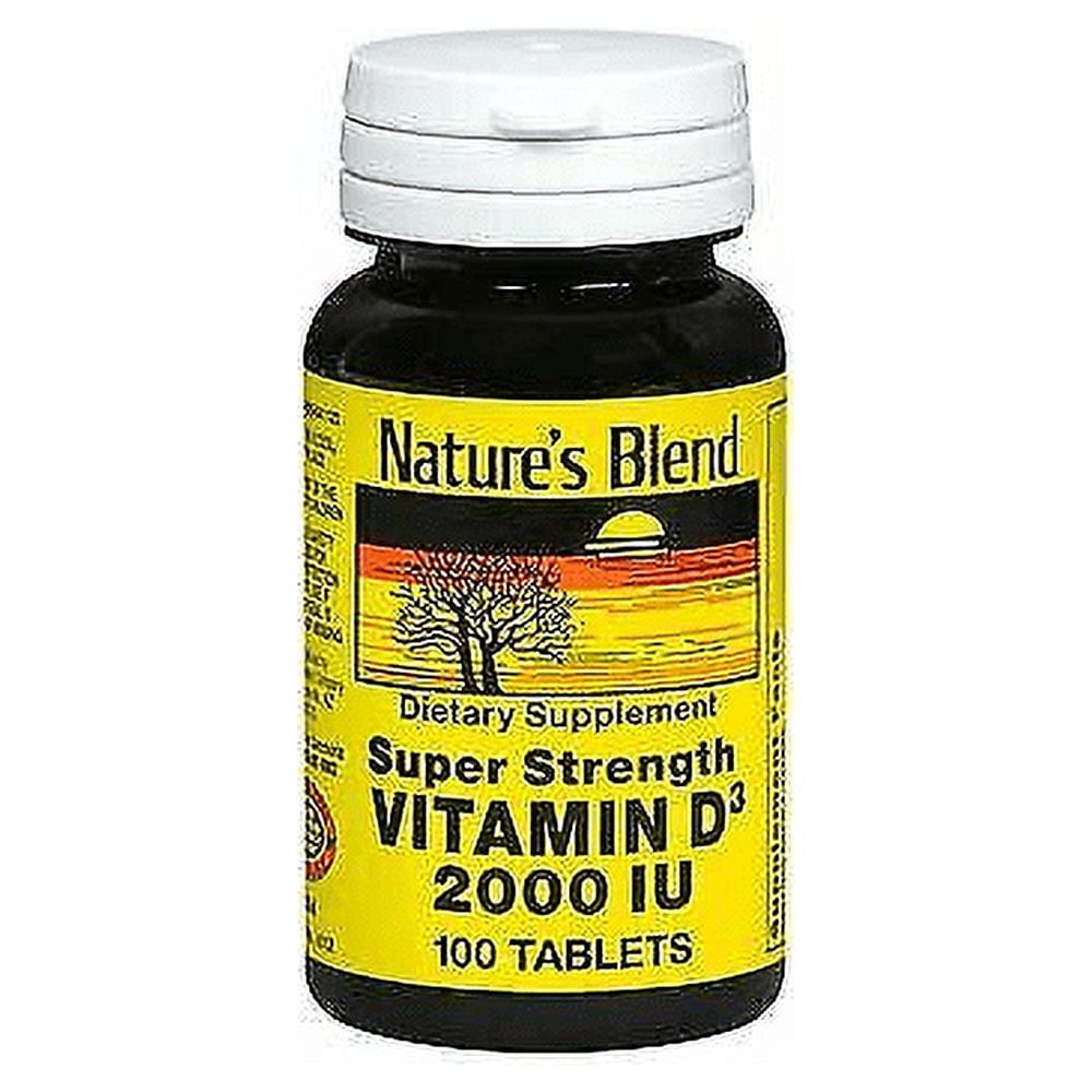Nature's Blend Vitamin D3 2000 IU Super Strength - 100 Tablets, Pack of 5