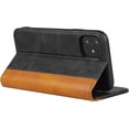 thumbnail image 3 of for iPhone 11 Wallet Case,Premium PU Leather Flip Folio Case with Card Slot,Kickstand Holder Magnetic Closure [TPU Shockproof Interior Protective Case] for iPhone 11,6.1",Black+Khaki, 3 of 16