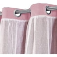 thumbnail image 4 of 2 Panels Blackout Curtains Draperies for Kids Girls Bedroom Living Room, Double Layers Blackout Grommet Window Curtains, Thermal Insulated Drapes, W52in*L84in, Pink, 4 of 9