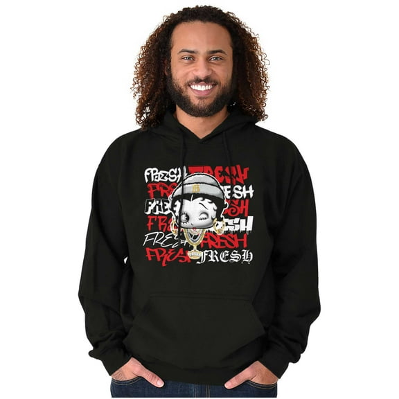 Betty Boop Cartoon Fresher then Fresh Hoodie Sweatshirt Women Brisco Brands S