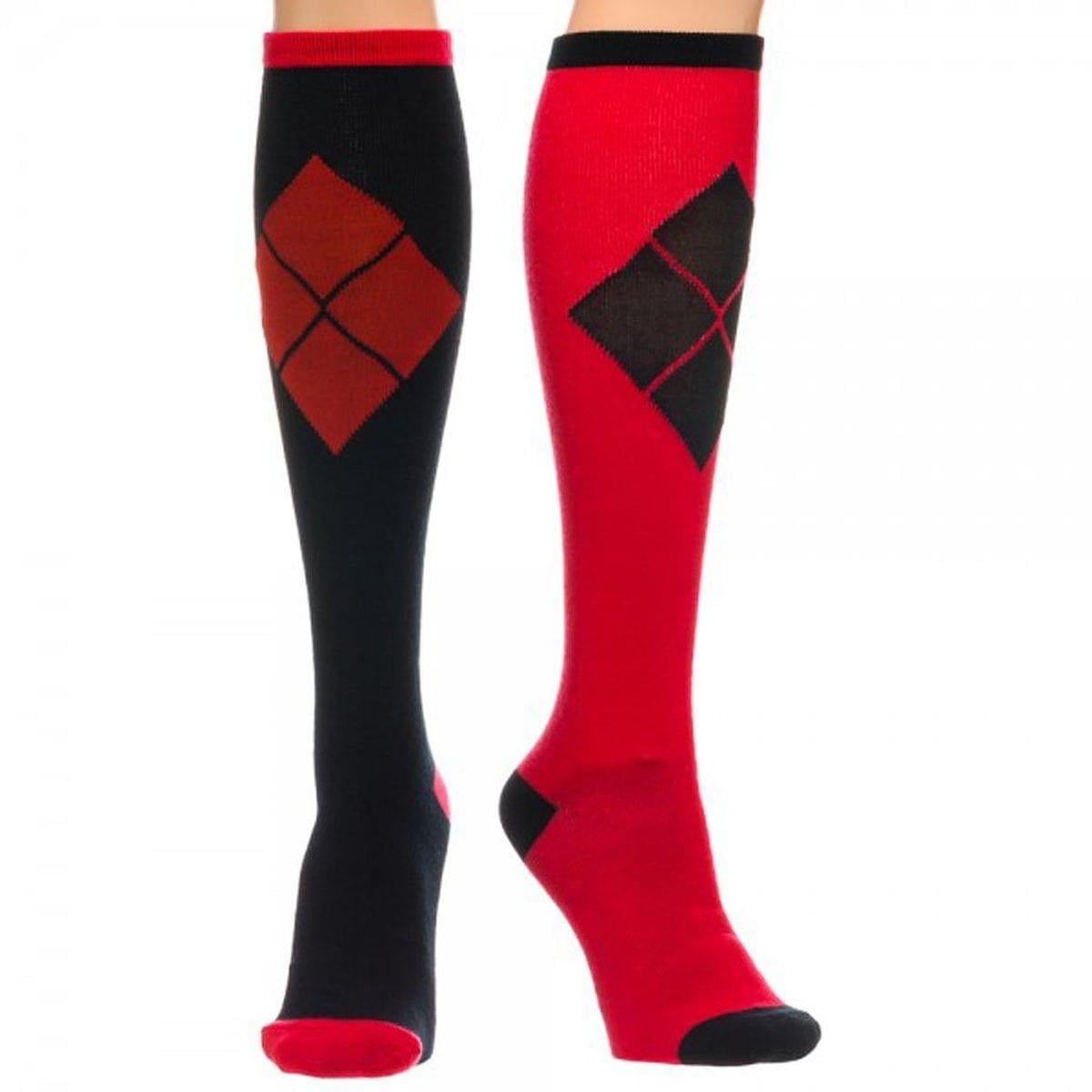 Harley Quinn Knee High Socks Standard