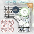 thumbnail image 4 of 2-Tier Adhesive Corner Shower Caddy Basket w/Toothbrush & Soap Holder 5 Pack, No Drilling Large Capacity Organizers Storage Shelves for Bathroom, Home & Kitchen, Matte Black, 4 of 6