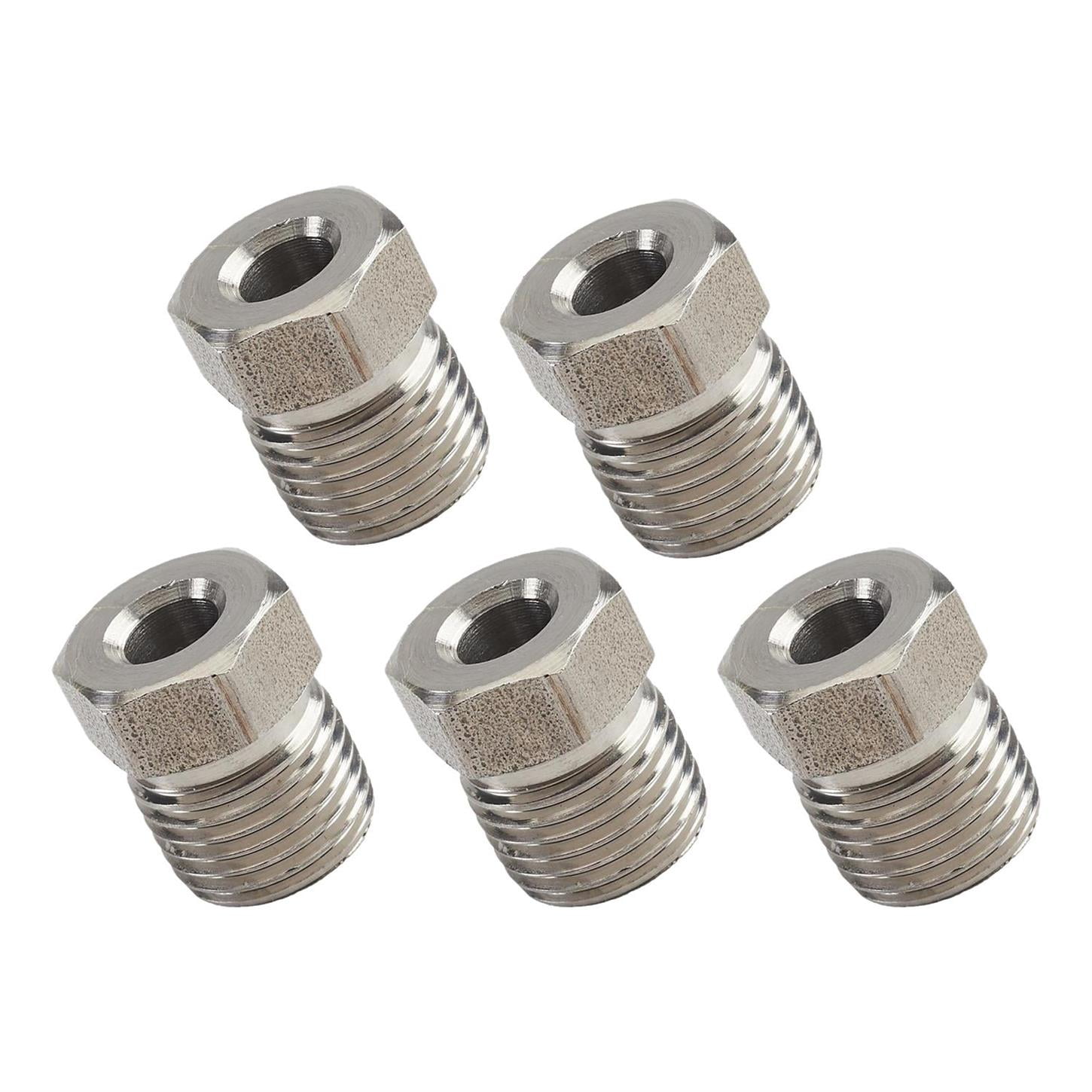 Stainless Steel 7/16 Inch Fitting Tube Nuts, 3/16 Tubing, 5 Pack