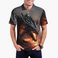 thumbnail image 1 of Fotbe Fiery Black Dragon Attack Camiseta Polo de Golf para Hombre con Estampado – Camisa Deportiva Transpirable con Cuello Abotonado-3X-Large, 1 of 6
