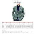 thumbnail image 4 of Men Plaid Suit Jacket Slim Fit Lapel Collar Button Men Suit Coat Casual Suits for Business Office Green XL, 4 of 4