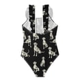 thumbnail image 2 of Girls Ruffled One Piece Swimsuit Summer Beach Vacation Swimwear Tank Swimsuit White Dalmatian Dogs, 2 of 8