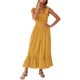 thumbnail image 4 of SAYOO - Vestido midi de verano para mujer, informal, con tirantes finos, sin mangas, de talle alto, fluido, línea A, largo SAYOO Estilo de ocio, 4 of 6