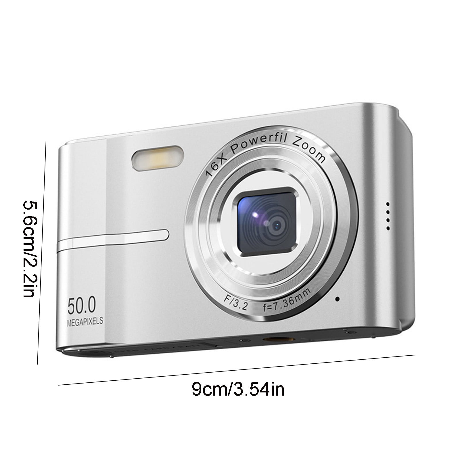 MERILER 4K High-definition Digital Camera with Night Vision - 50 Million Photos 16x Digital Zoom Home Camera - No Shaking Proof Digital Camera with 32G Card and Type-C USB Port