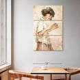 thumbnail image 2 of Elephant Stock Young Girl Reading A Book Wall Art - Vertical Multi Panel Canvas - Living Room Wall Decor - Hobbies And Lifestyle Multi Panel - Beige And Brown Decor - 42" x 65", 2 of 8