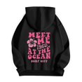 thumbnail image 5 of COMVALUE Cute Flower Hoodie for Woman Preppy Sweatshirts Trendy Puff Print Letter Graphic Hoodies Casual Pullover Tops (Black, XXL), 5 of 6