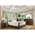thumbnail image 2 of Furniture of America Arlette Bed, Eastern King, Beige, Natural Tone, 2 of 8