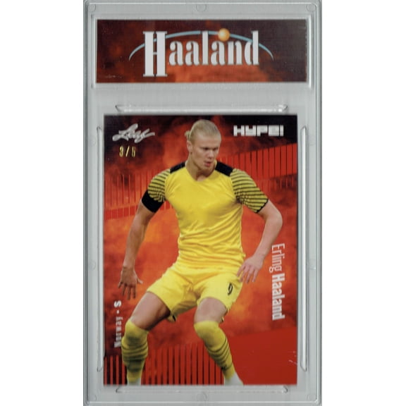 Certified Mint Erling Haaland 2022 Leaf HYPE #94 Red Short Print Only 5 Ever Made Rookie Card