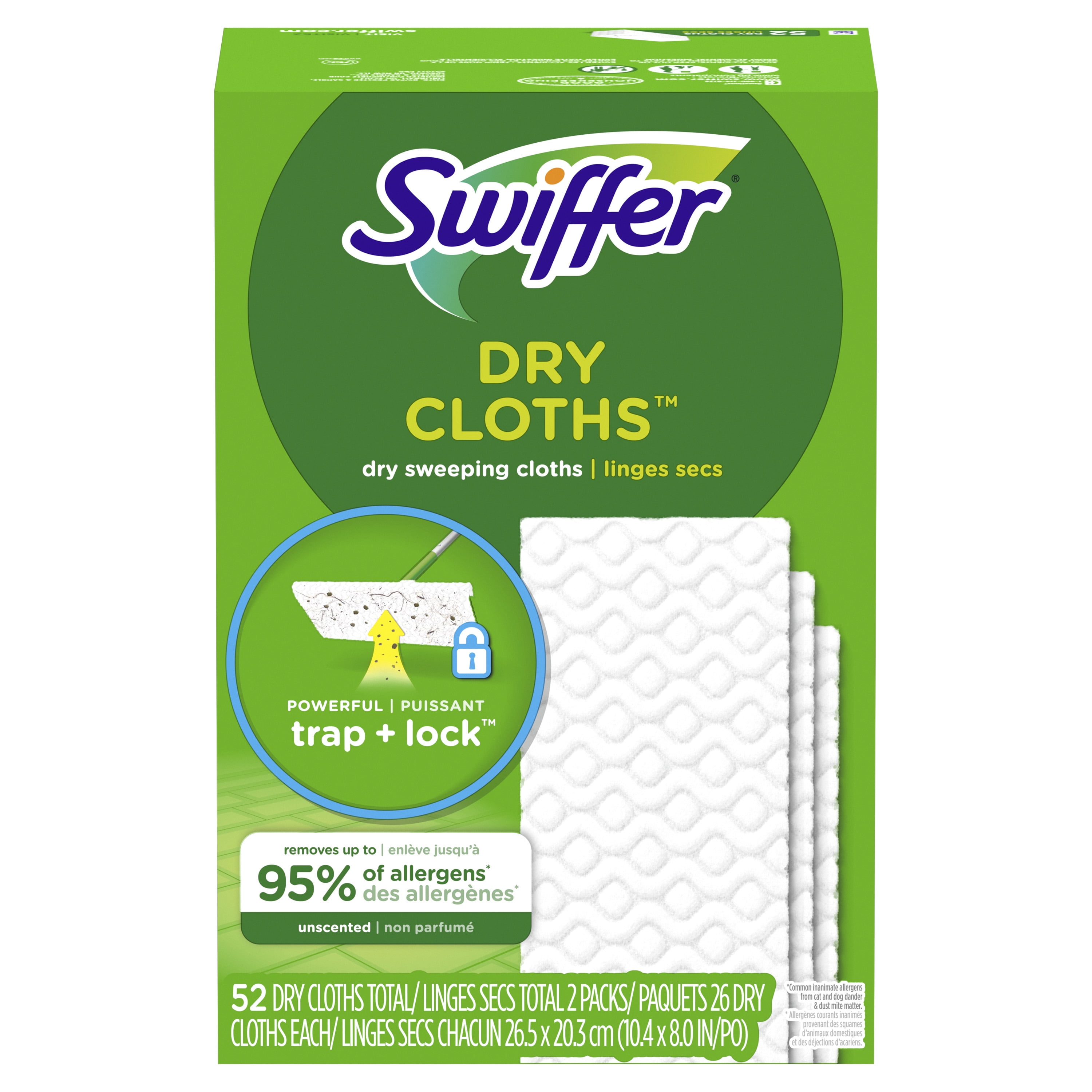 Swiffer Sweeper X-Large Dry Sweeping Cloths Unscented Cellulose  Fiber/Polypropylene Refill (16-Pack)