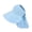 Sky Blue, variant on Women's Mesh Open-Top Visor Hat, UPF 50+ Windproof Wide Brim With Rear Bow & Detachable Neck Flap for Vacation Outfits, Cycling Beach & Hiking Summer Wear Black One Size