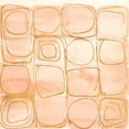 thumbnail image 3 of Loreth, Lanie 12x12 Black Modern Framed Museum Art Print Titled - Circular Squares of Peach, 3 of 5