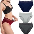 thumbnail image 1 of Pantalones triangulares para mujer, bragas de encaje, ropa interior de cintura alta, ropa interior Sexy de algodón puro sin costuras, suave y cómoda para mujer, 1 of 6