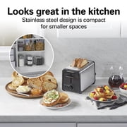 Hamilton Beach Contemporary 2-Slice Toaster with Wide Slots, Bagel Function, Toast Boost, Stainless Steel