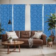 thumbnail image 2 of Ambesonne Shell Window Curtains, Seashells Outline Simplistic, Each 28" W x 84" L, Cobalt Blue White, 2 of 5