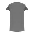 thumbnail image 4 of Sevevn Women's Fashion Printed T-shirt 3/4 Sleeves Blouse Round Neck Casual Tops Gray XXXL Summer Clearance, 4 of 5