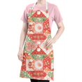 thumbnail image 5 of Pioneer Flower Floral Print Pattern Apron for Women and Men, Cotton Linen Waterproof with Pockets, Adjustable, 33x27 Inch for Kitchen, Gardening, BBQ, Salon, 5 of 6