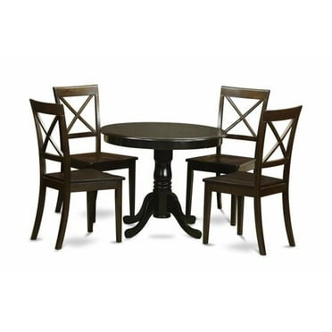5 Piece Small Kitchen Table and Chairs Set-Round Kitchen Table and 4 Dining Chairs
