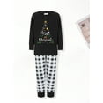 thumbnail image 4 of Jaweiwi Family Matching Christmas Pajamas Set Plaid and Letter Print Holiday Pajamas Sleepwear Dad Mom Kids PJs, 4 of 10