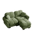 thumbnail image 3 of Nkurdsu 76" Modular Cloud Sectional Sofa with Movable Ottoman, L-Shaped Small Chenille Couch for Living Room, Green, 3 of 9