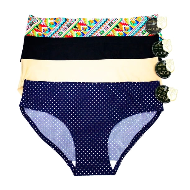 Paquete de Pantaletas Adda Lingerie Modelo PF-1036, Estilo clásico sin costuras, Colores surtidos