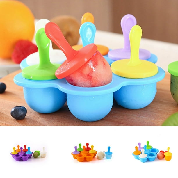 Silicone Ice Popsicle Pop Molds, DIY Popsicle Molds 7cavity Popsicle