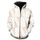 thumbnail image 1 of Sudadera con capucha y cremallera para hombre, diseño abstracto, estilo urbano, unisex, moderna, informal, con estampado 3D divertido, 1 of 6