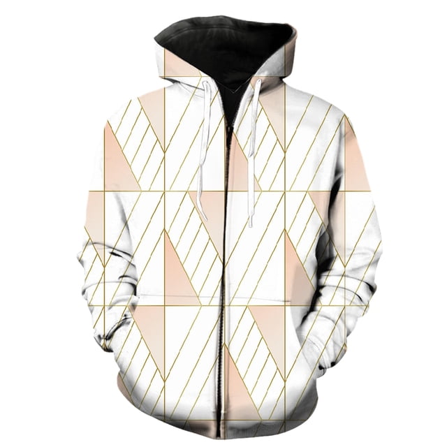 Sudadera con capucha y cremallera para hombre, diseño abstracto, estilo hip hop, con estampado 3D, unisex, de manga larga, divertida, para adolescentes