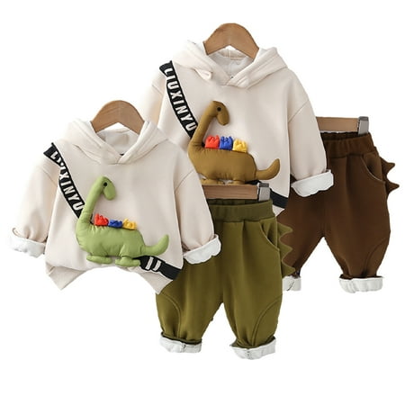 

Esaierr 2PCS 1-5 Years Boys Girls Sweatshirt Outfit for Baby Kids Spring Fall Hooded Sweatsuit Tops+sweatpants Two Piece Cute Cartoon Shape Sweater Set