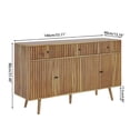 thumbnail image 3 of Kitchen Buffet Sideboard, Farmhouse Coffee Bar with Adjustable Shelves, Storage Cabinet for Living Room, Walnut, 3 of 9