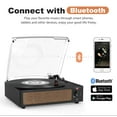 thumbnail image 4 of RetroAudio Record Player Bluetooth Turntable Stereo Vinyl Wireless Audio Turntable, Dark Black, 4 of 8