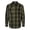 Army/ Black, variant on Men's Snap-Front Flannel Shirt - ARMY/ BLACK - XL