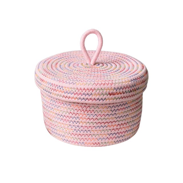 Organizing Basket Decorative Baskets Box Cotton Household Desktop For Home Simple And Unique Design Weave Storage