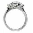 thumbnail image 4 of High polished (no plating) Stainless Steel Ring with AAA Grade CZ in Clear for Women Style TK098, 4 of 5