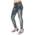 thumbnail image 3 of Vivian's Fashions Long Leggings - Liquid Leather (Junior and Junior Plus Sizes), 3 of 3