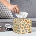 thumbnail image 6 of Fuzoiu Paw In Groovy Style Print Tissue Box Cover Holder, Square Leather Tissue Box,PU Leather Decorative Organizer for Tabletop, Bathroom, Car, Office, 6 of 7