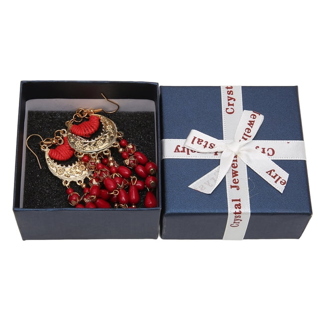 Pendientes colgantes con flecos Jadeshay 2 piezas borla vintage